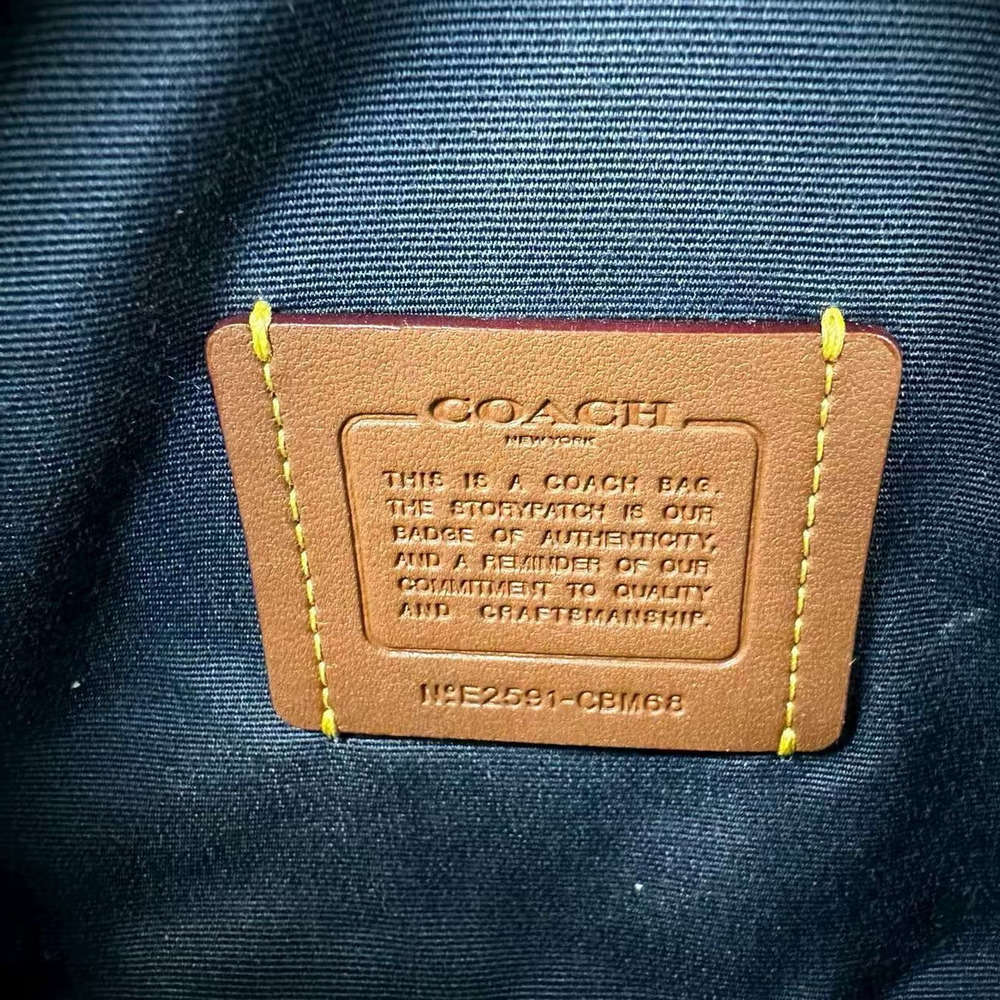 Coach Mini Rowan Crossbody Bag In Colorblock Signature Canvas CBM68 Denim/Bold - Picture 7 of 9